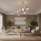Brass Flower Branch Ceiling Lamp
