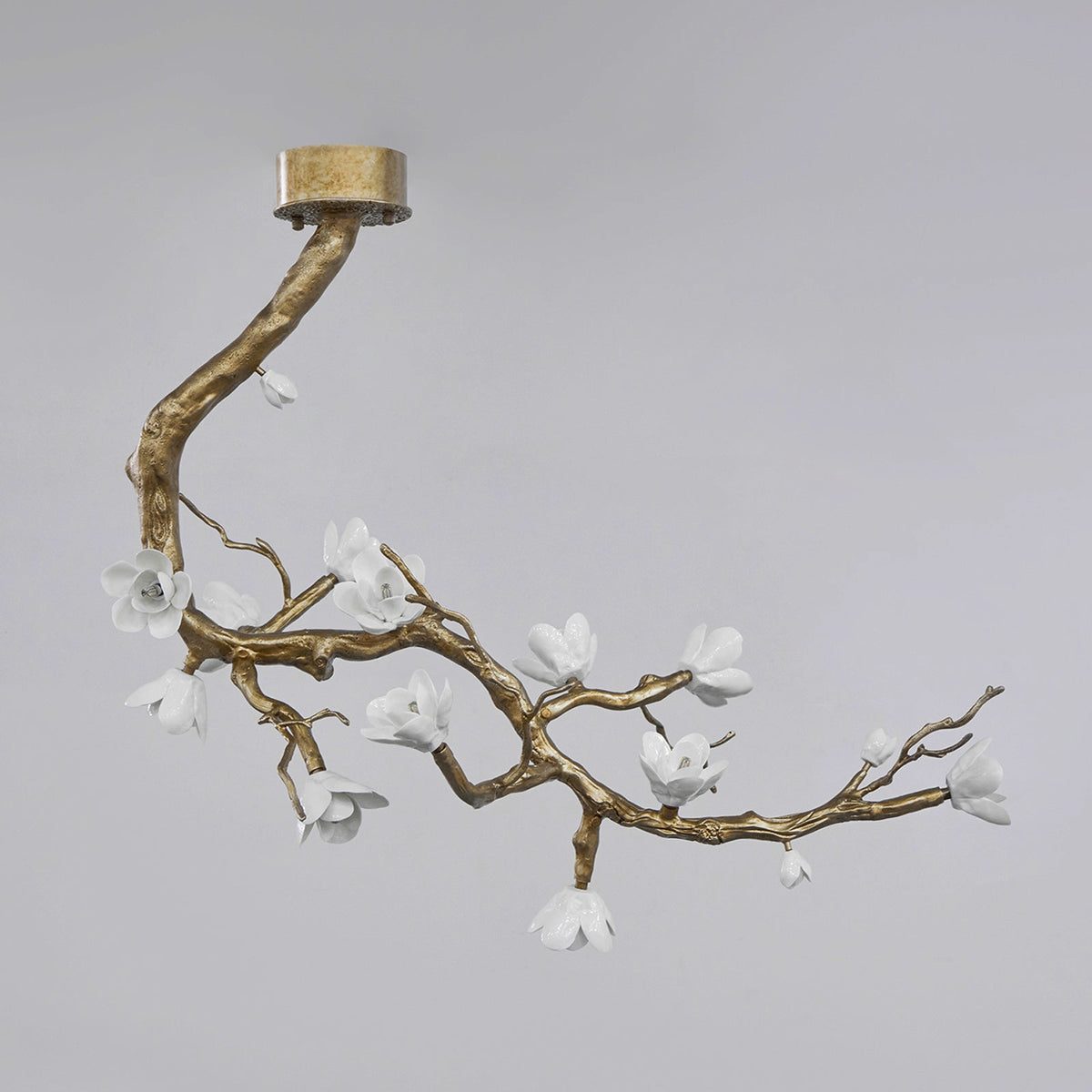 Brass Flower Branch Ceiling Lamp