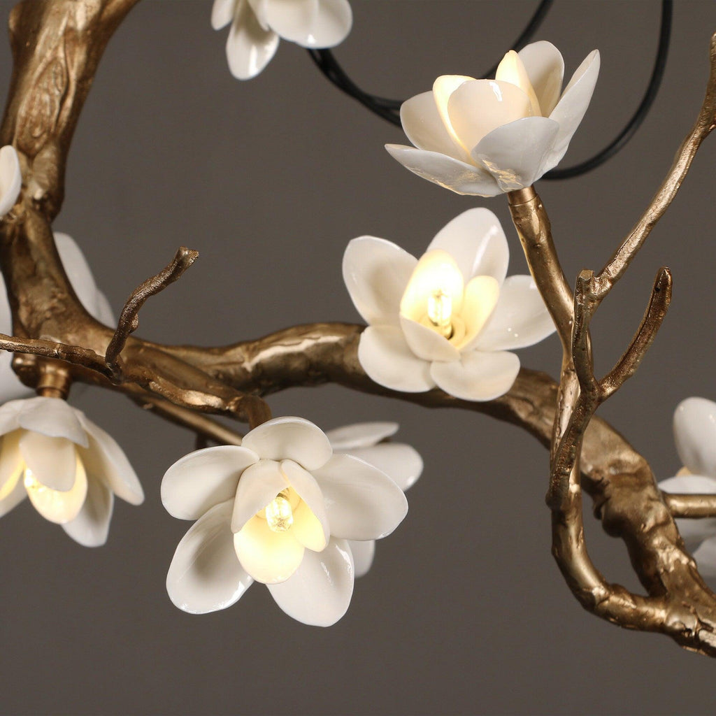 Brass Flower Branch Ceiling Lamp