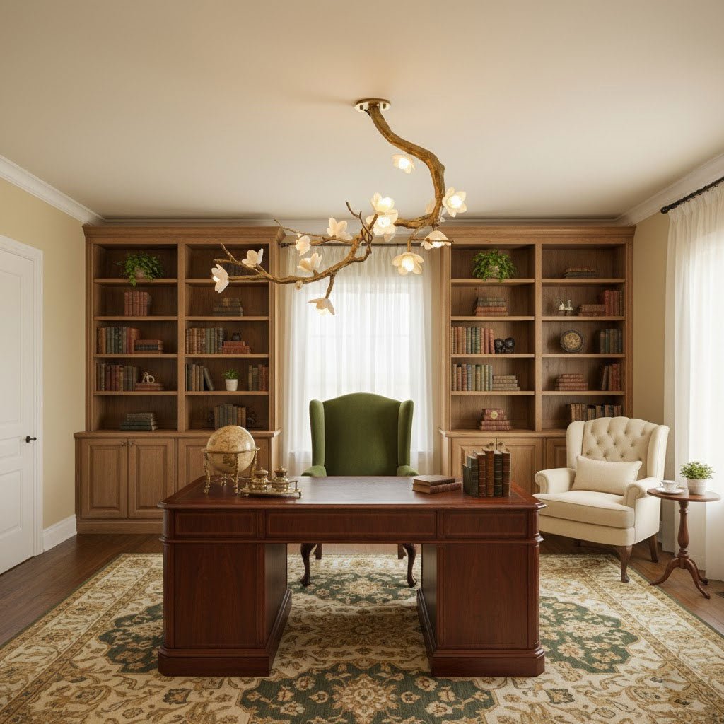 Brass Flower Branch Ceiling Lamp