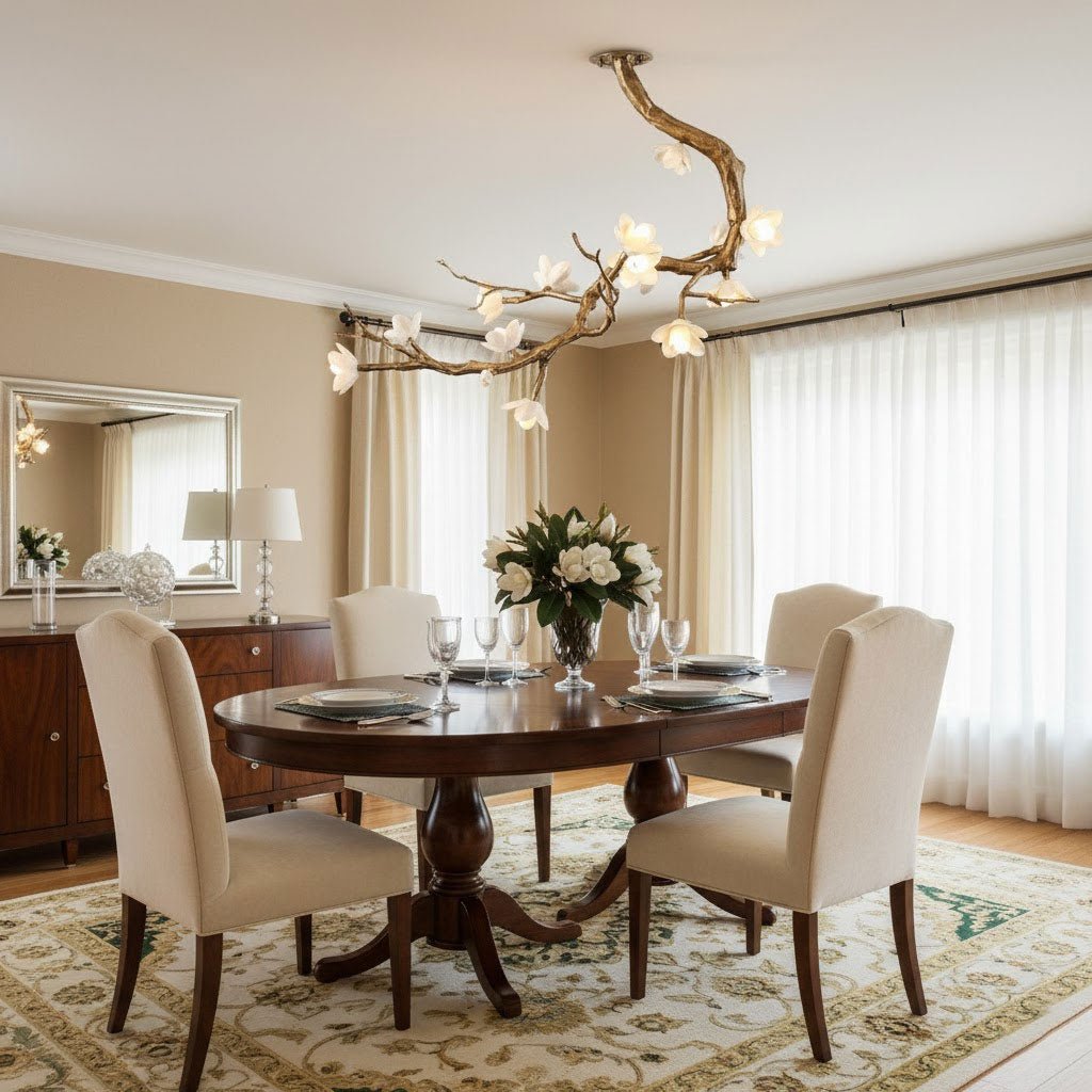Brass Flower Branch Ceiling Lamp