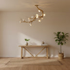 Brass Flower Branch Ceiling Lamp