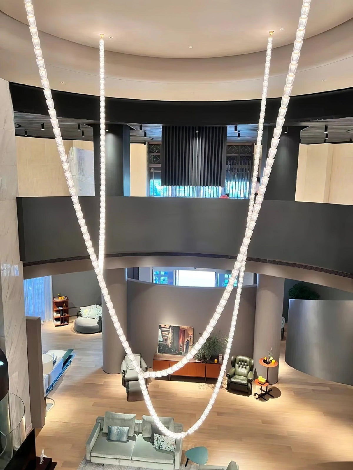 Gabriel Cascade K9 Crystal Chandelier
