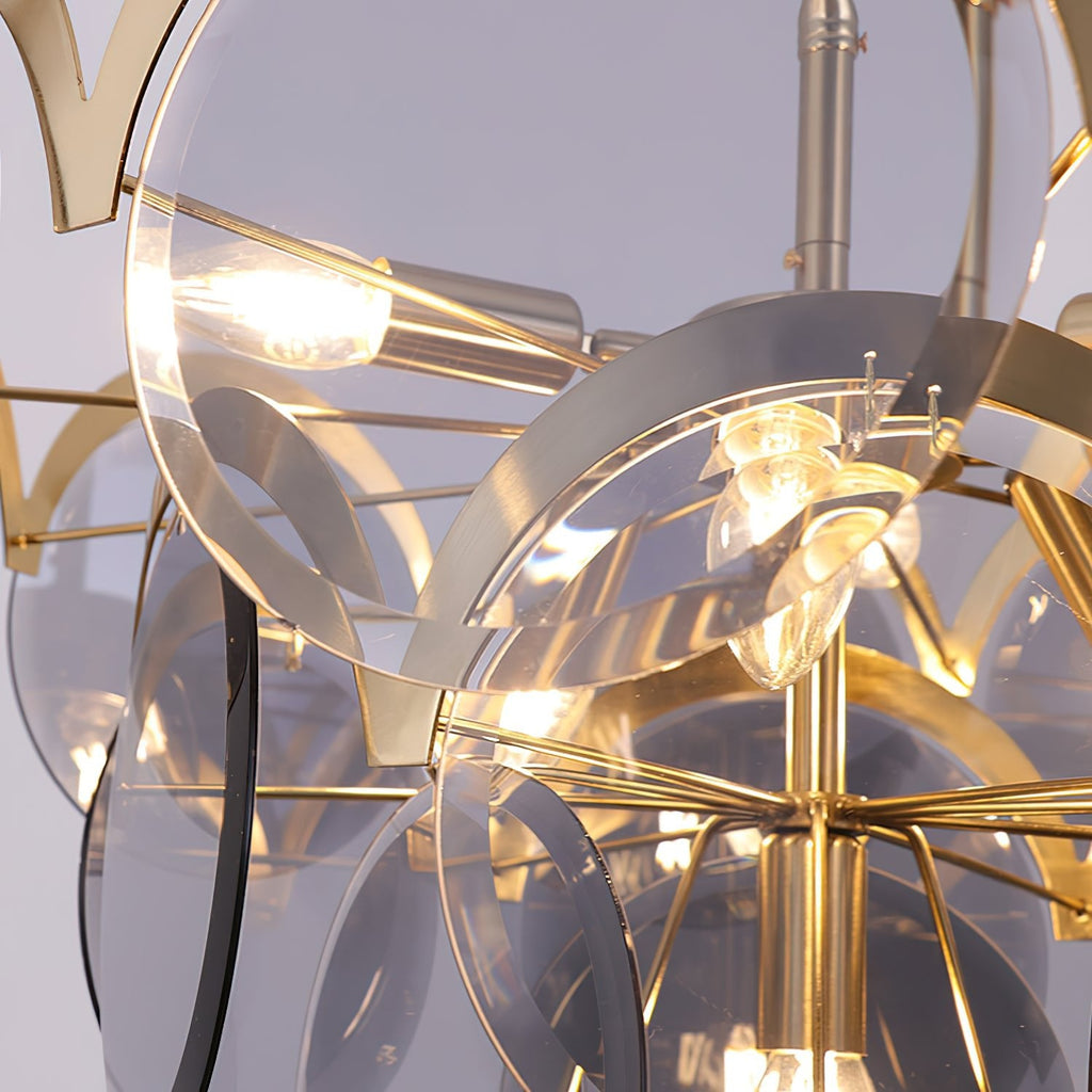 Velora Amber Disc Chandelier