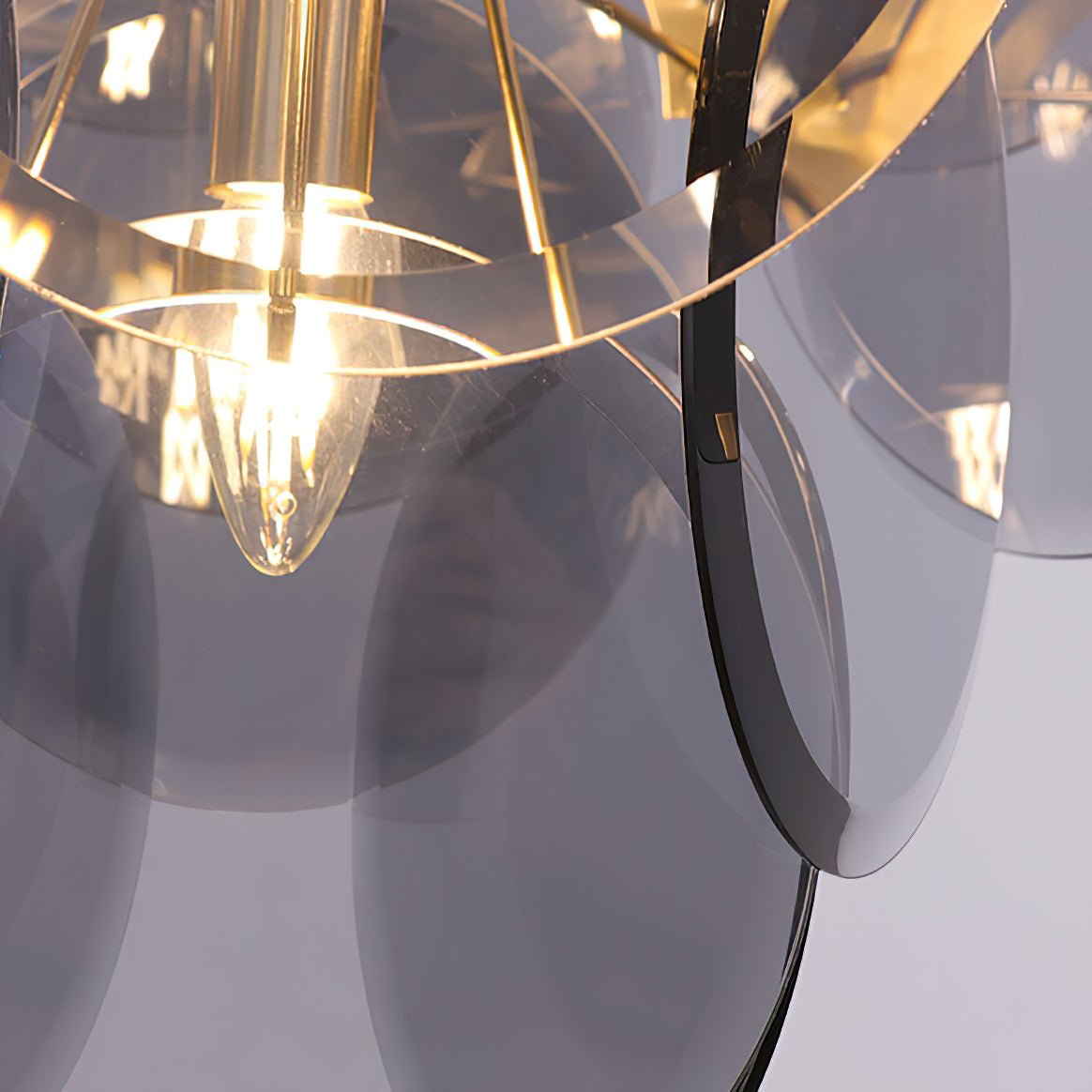 Velora Amber Disc Chandelier