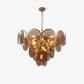 Velora Amber Disc Chandelier