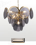 Velora Amber Disc Chandelier