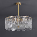 Traditional Classic Metal Glass Chandelier