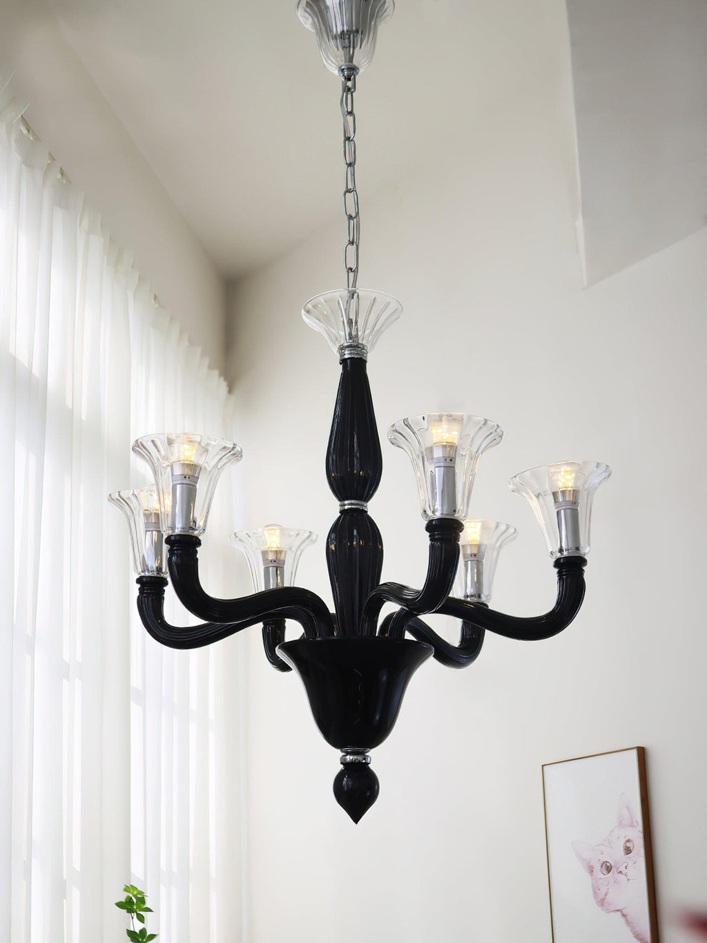 Black Candle Chandelier