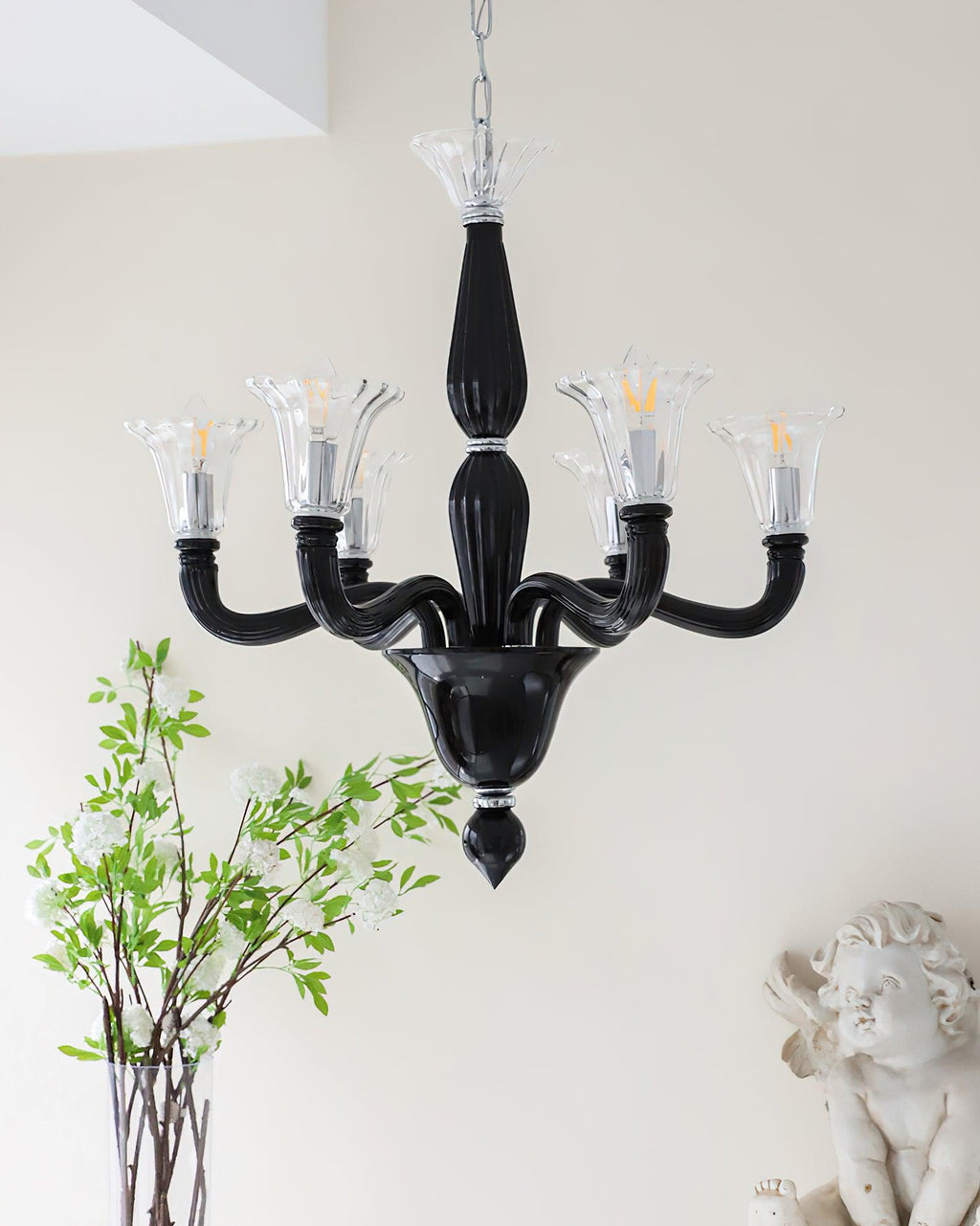 Black Candle Chandelier