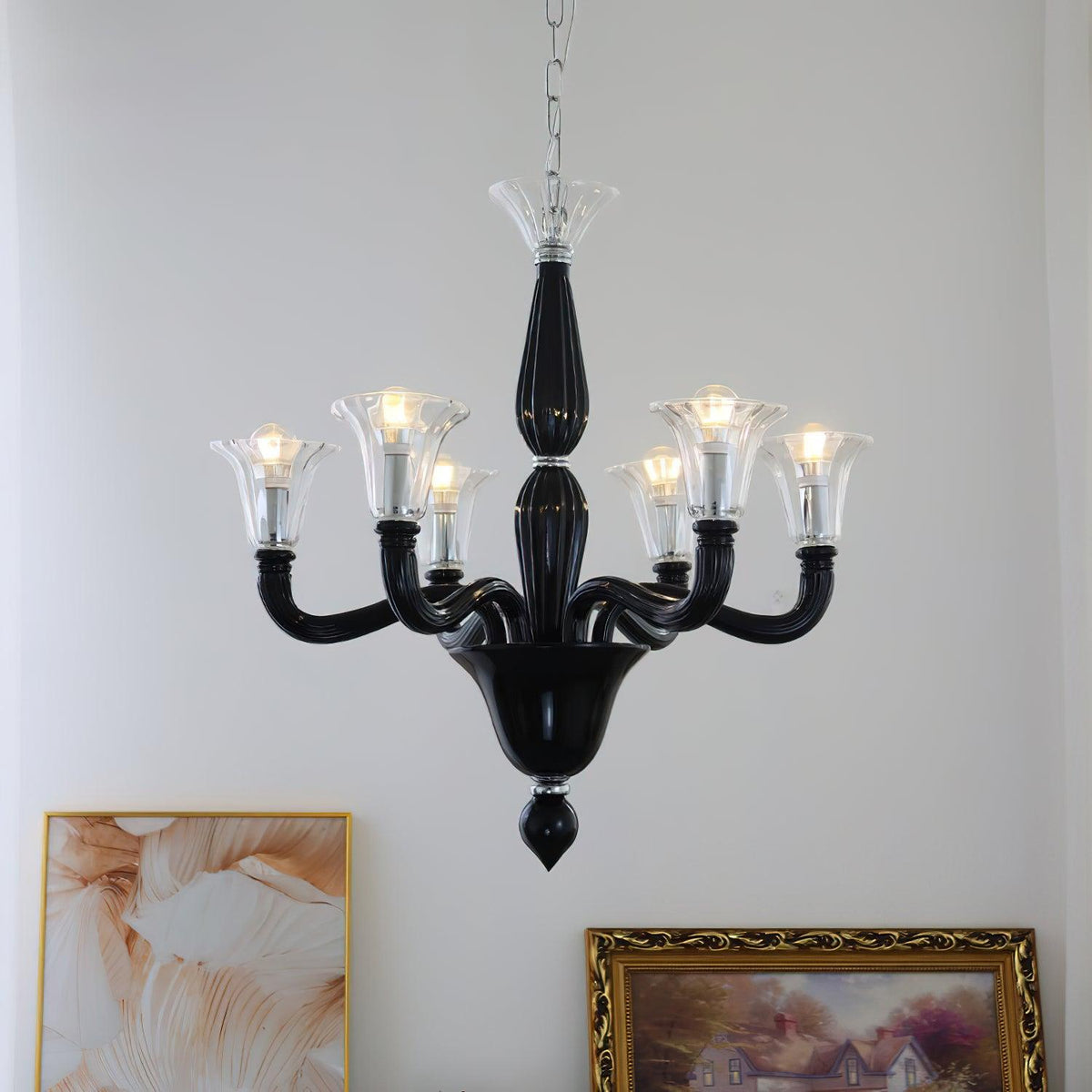 Black Candle Chandelier
