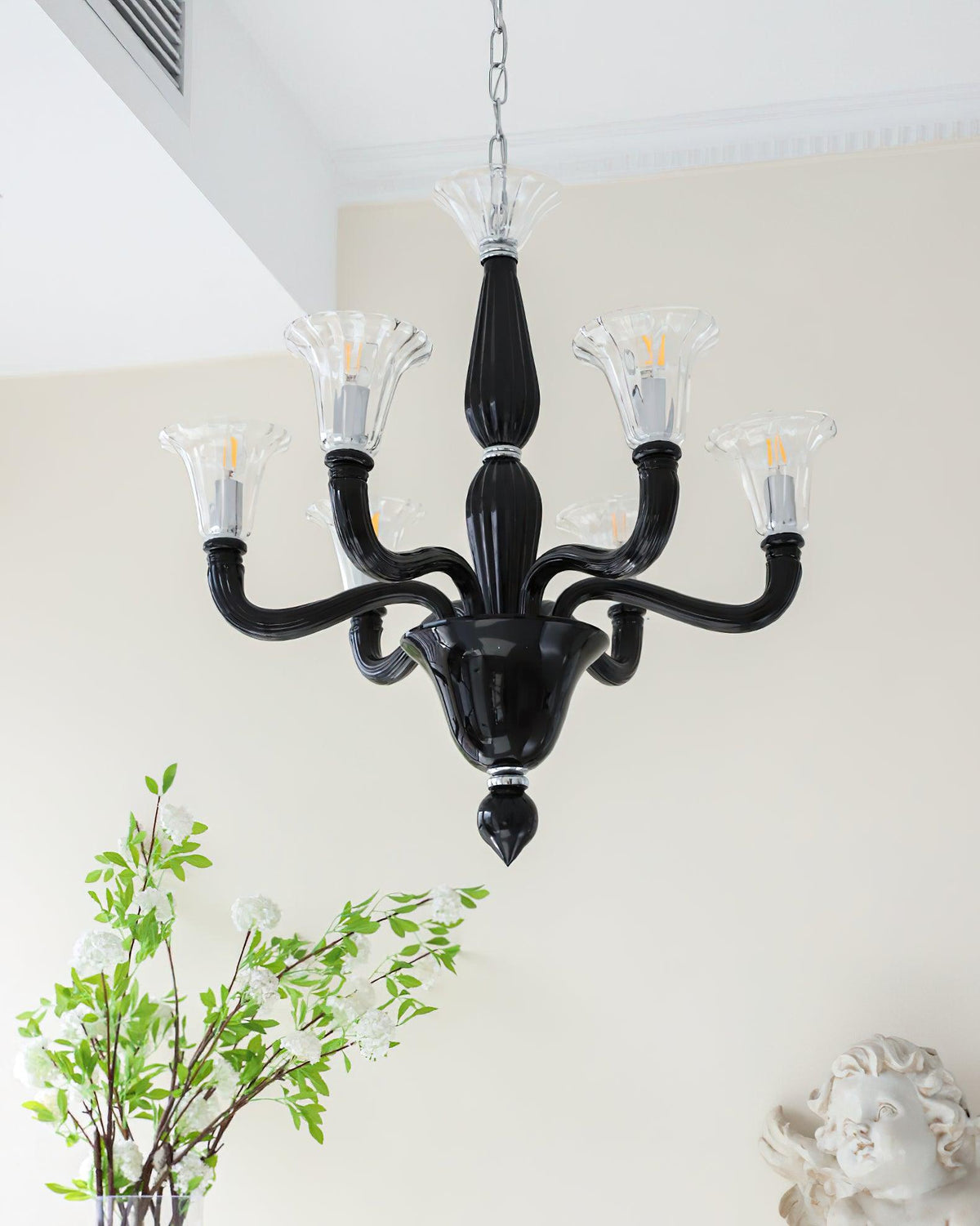 Black Candle Chandelier