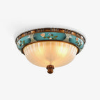 Retro Floral Resin Recessed Ceiling Light
