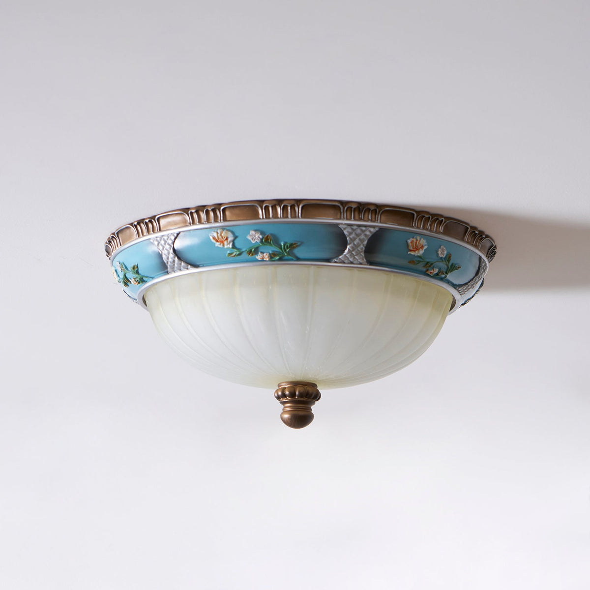 Retro Floral Resin Recessed Ceiling Light