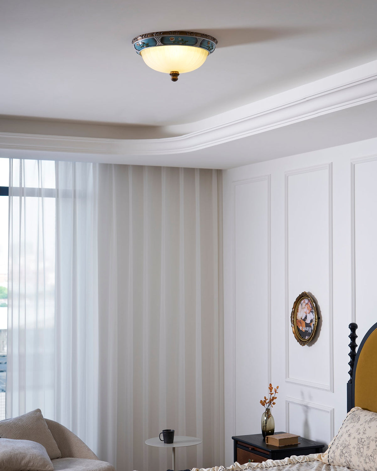 Retro Floral Resin Recessed Ceiling Light