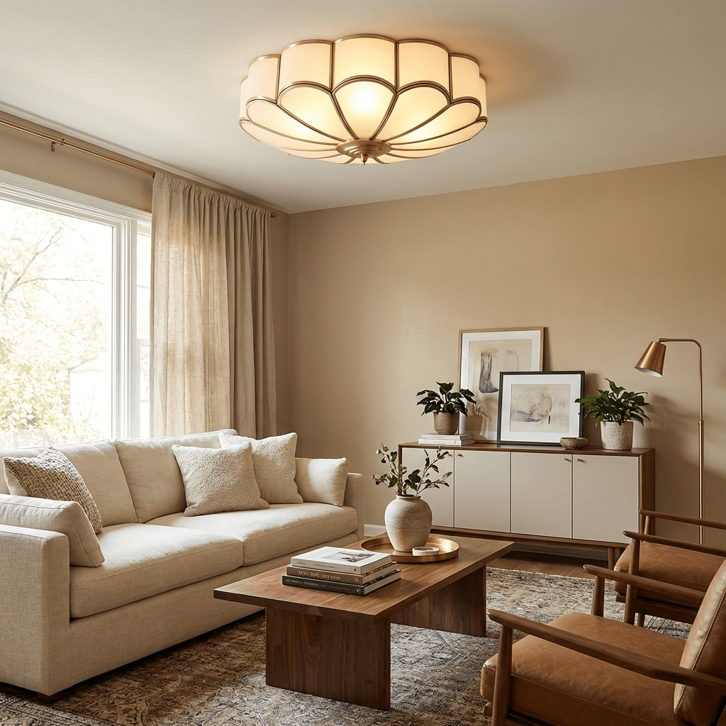 Flower Shape Glass Recessed Ceiling Light