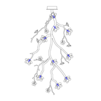 Large Long Branch Flower Chandelier