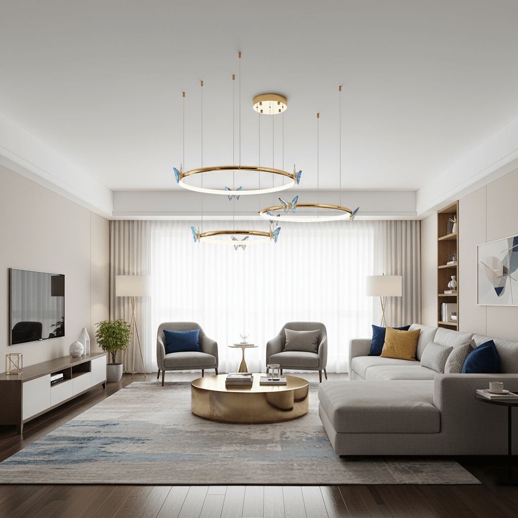 Blue Butterfly Chandelier