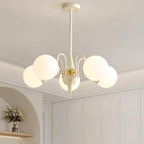 Cream Glass Ball Chandelier