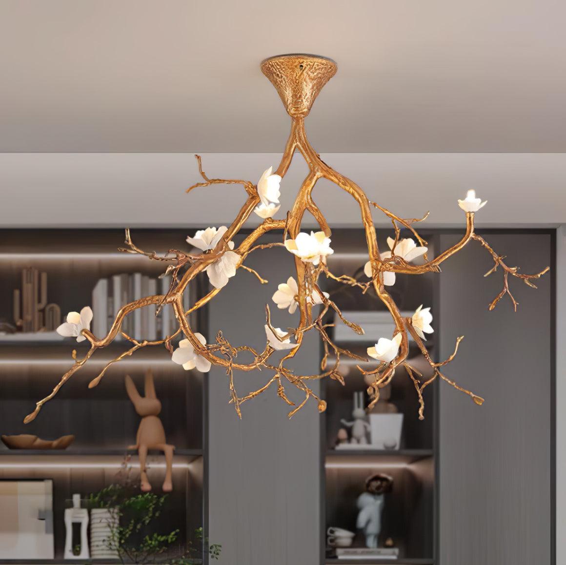 Tree Branches Flower Chandelier