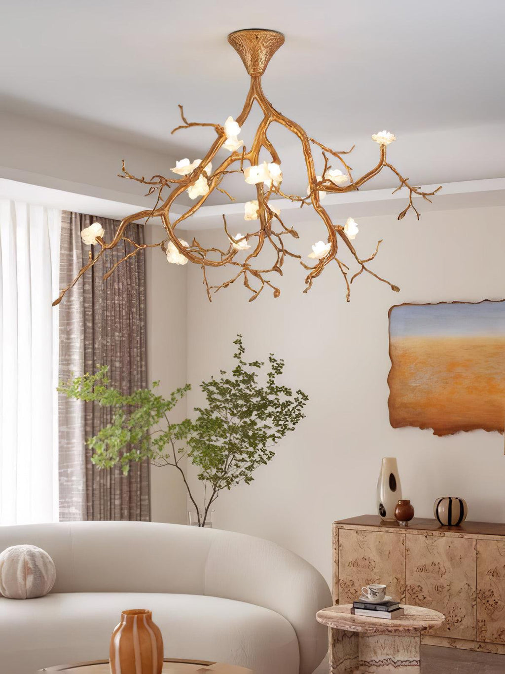 Tree Branches Flower Chandelier