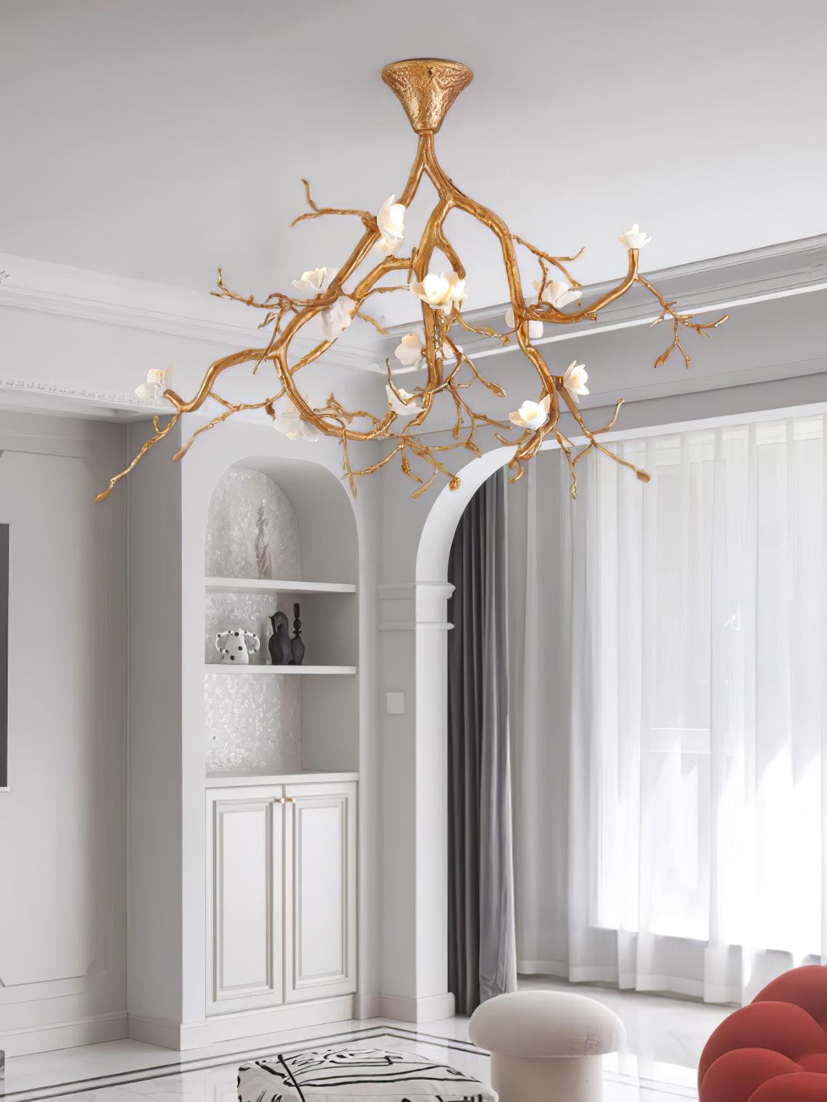 Tree Branches Flower Chandelier
