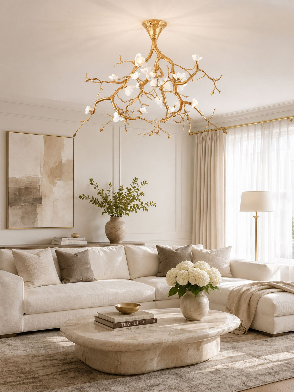 Tree Branches Flower Chandelier