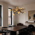 Flower Bloom Branch Brass Chandelier