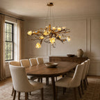 Flower Bloom Branch Brass Chandelier