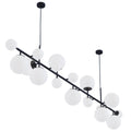Brass Glass Globe Chandelier
