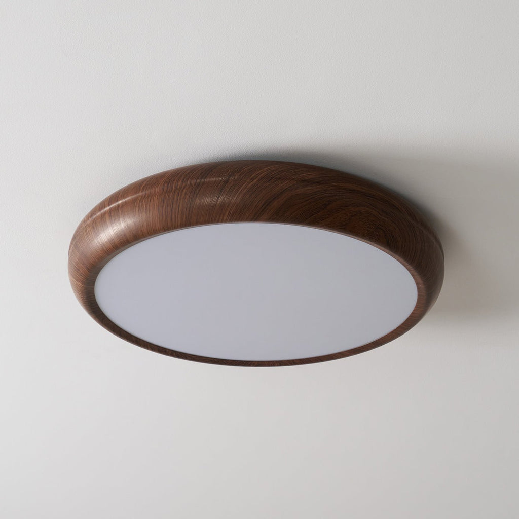 Wood Grain Round Ceiling Lamp