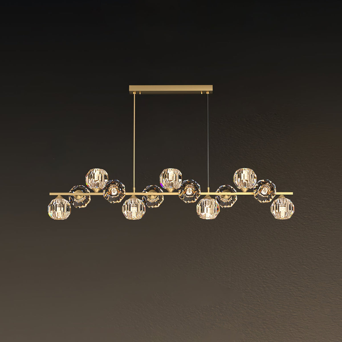 Crystal Glass Ball Chandelier