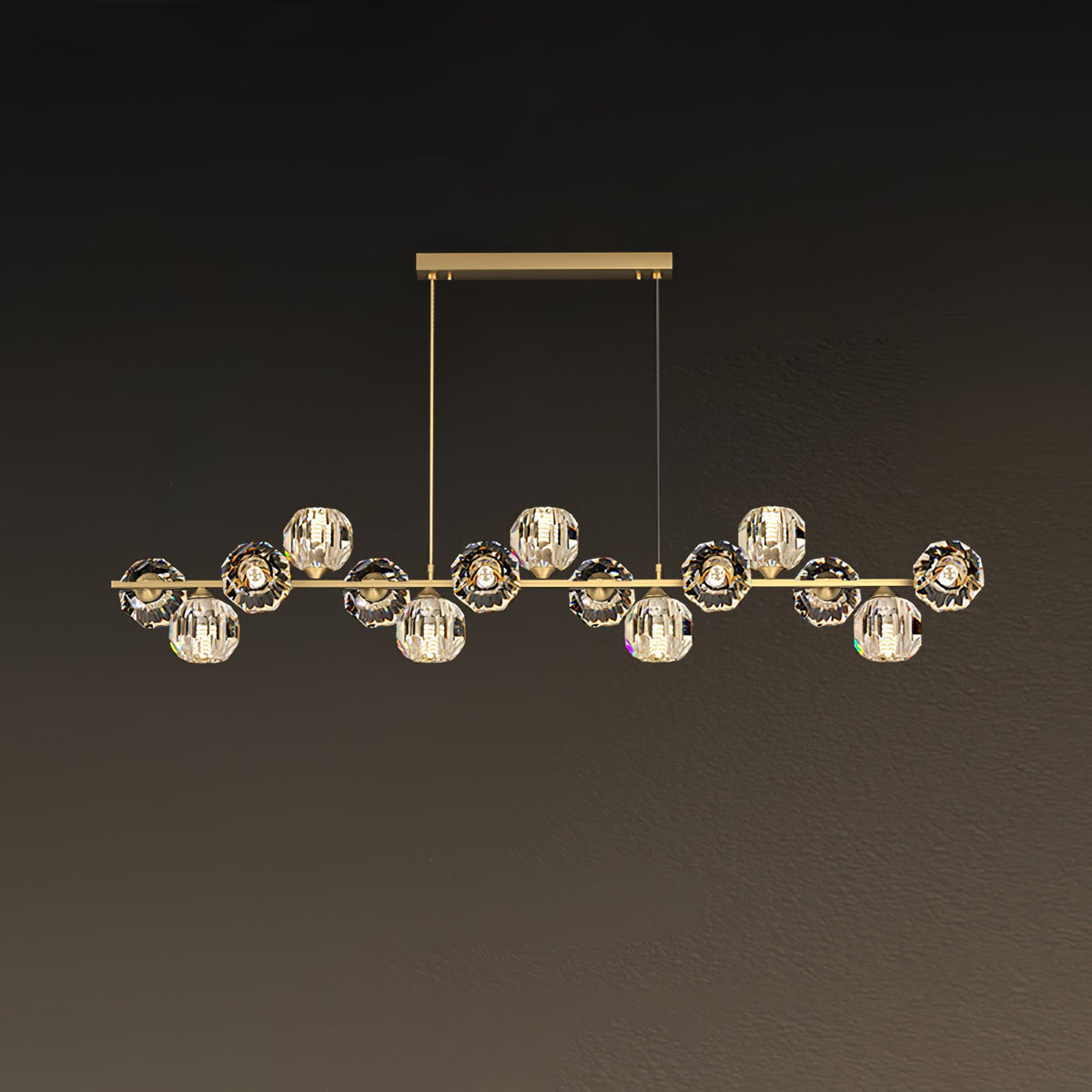 Crystal Glass Ball Chandelier