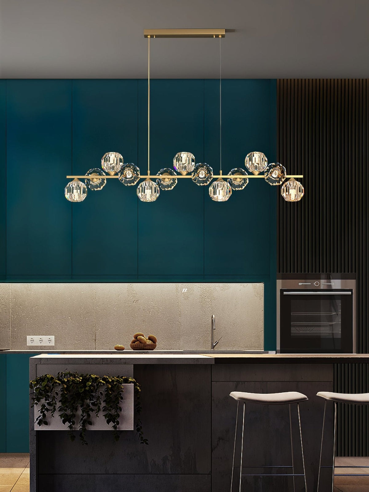 Crystal Glass Ball Chandelier