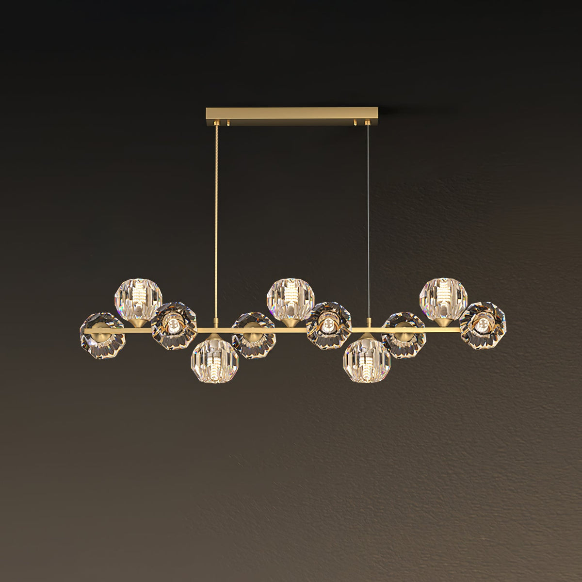Crystal Glass Ball Chandelier