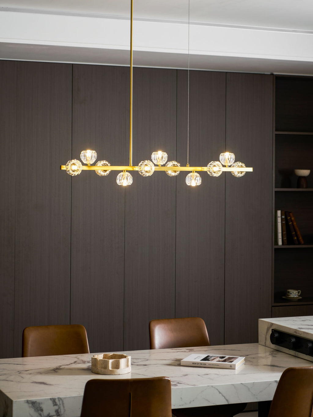 Crystal Glass Ball Chandelier