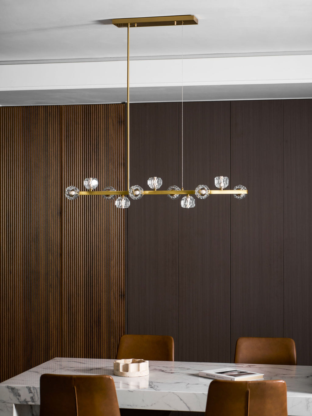 Crystal Glass Ball Chandelier