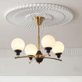 Walnut Glass Ball Chandelier