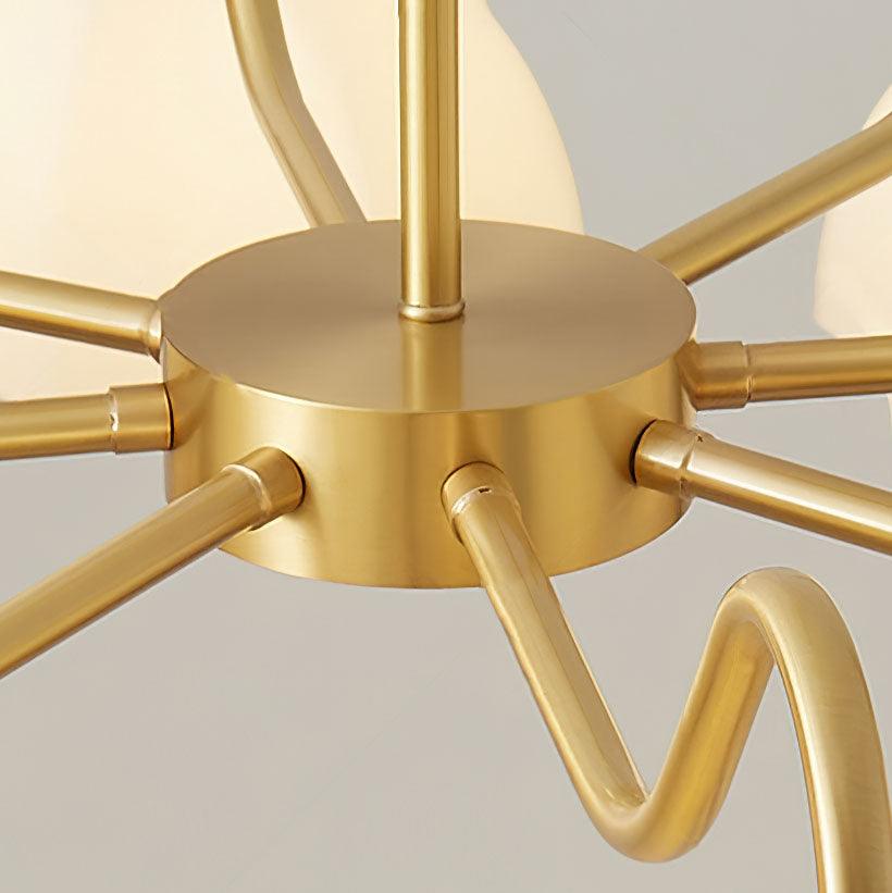 Octagonal Glass Bowl Chandelier