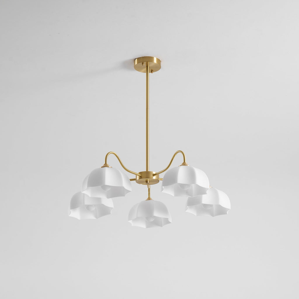Octagonal Glass Bowl Chandelier