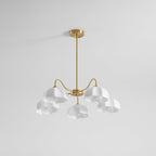 Octagonal Glass Bowl Chandelier