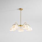Octagonal Glass Bowl Chandelier