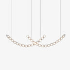 The Gabriel Curved LED Chandelier | Custom Size & Made-to-Order Lighting for Luxury Homes & Commercial Spaces