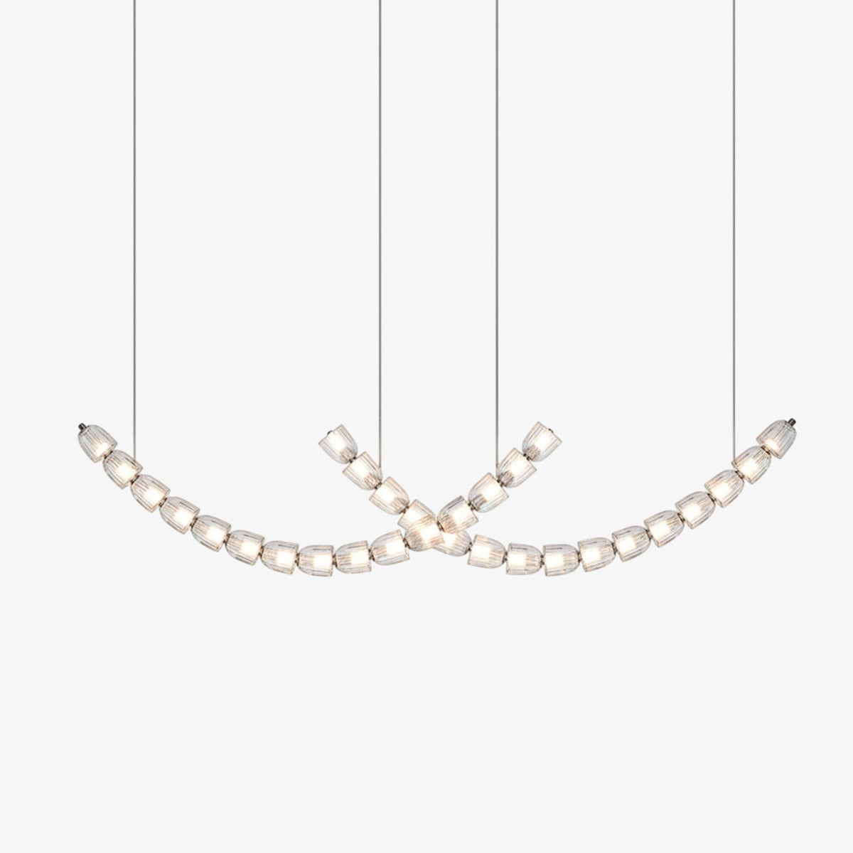 The Gabriel Curved LED Chandelier | Custom Size & Made-to-Order Lighting for Luxury Homes & Commercial Spaces