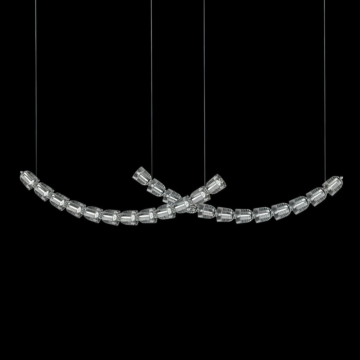 The Gabriel Curved LED Chandelier | Custom Size & Made-to-Order Lighting for Luxury Homes & Commercial Spaces