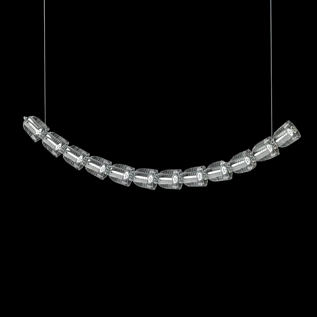 The Gabriel Curved LED Chandelier | Custom Size & Made-to-Order Lighting for Luxury Homes & Commercial Spaces