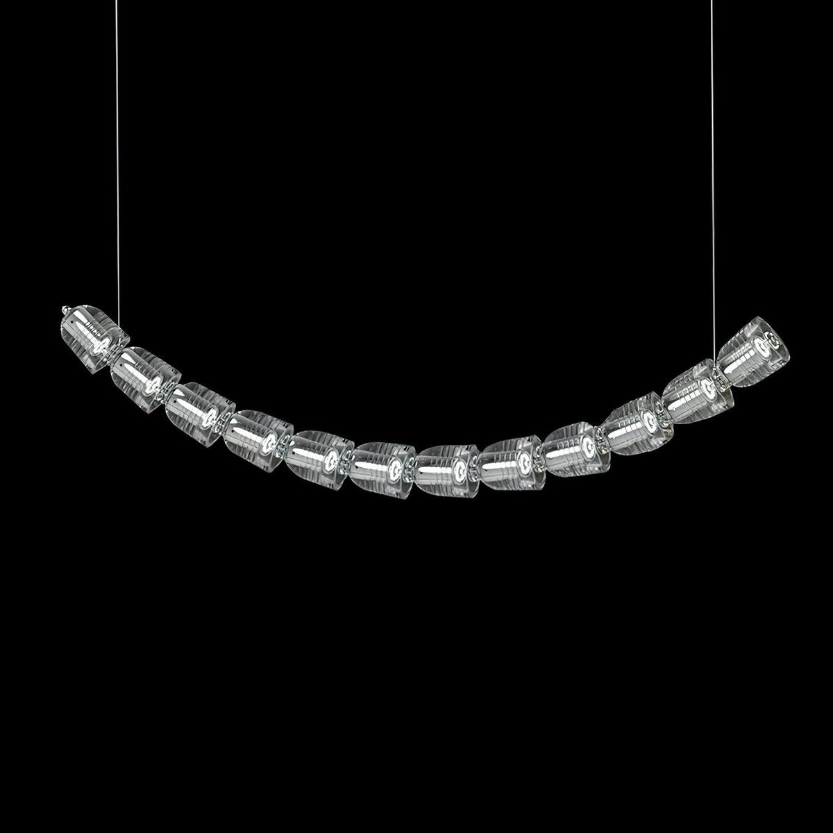 The Gabriel Curved LED Chandelier | Custom Size & Made-to-Order Lighting for Luxury Homes & Commercial Spaces