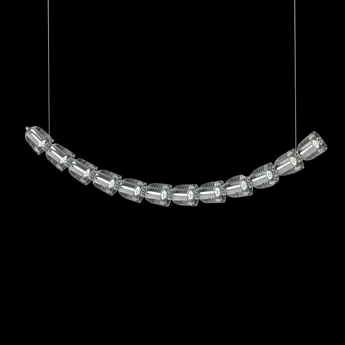 The Gabriel Curved LED Chandelier | Custom Size & Made-to-Order Lighting for Luxury Homes & Commercial Spaces