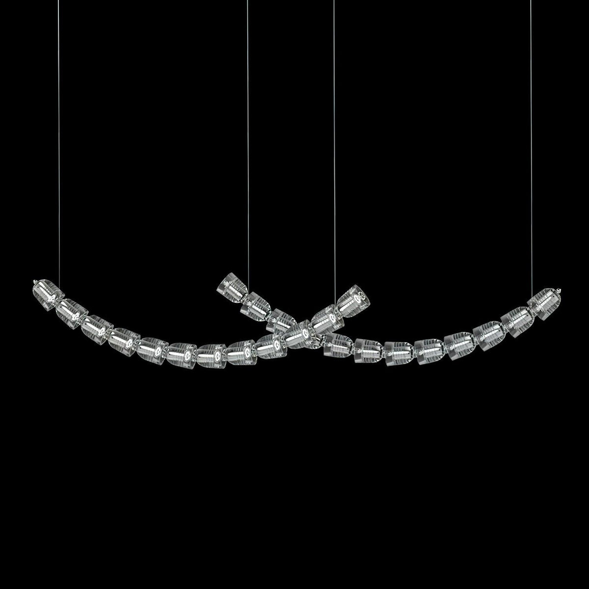 The Gabriel Curved LED Chandelier | Custom Size & Made-to-Order Lighting for Luxury Homes & Commercial Spaces