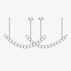 The Gabriel Curved LED Chandelier | Custom Size & Made-to-Order Lighting for Luxury Homes & Commercial Spaces